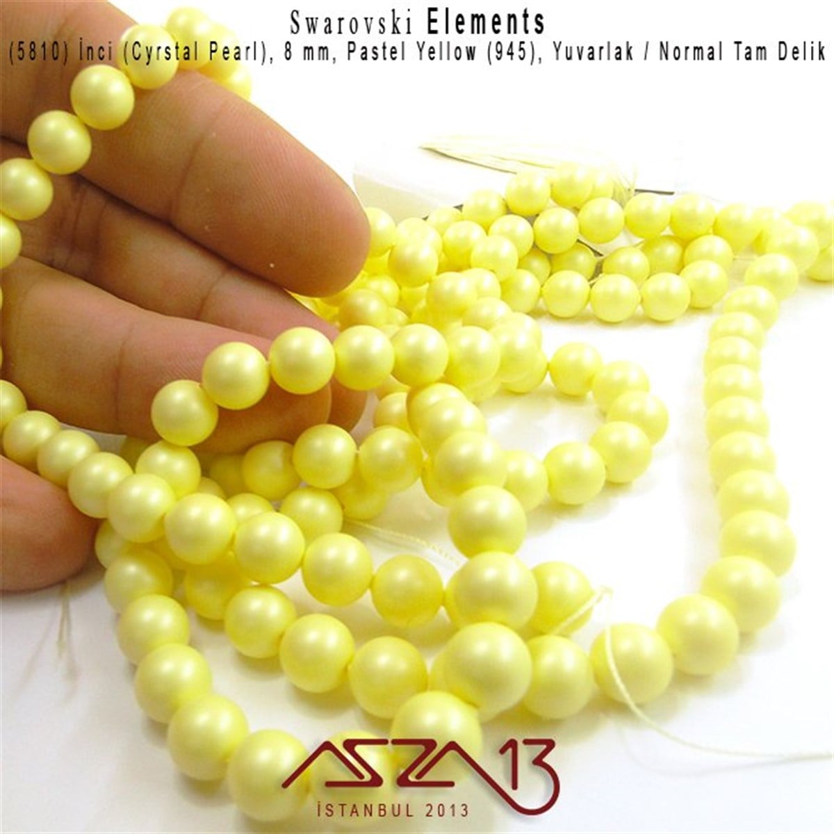 5810-945 Crystal Pastel Yellow Pearl 8 mm (İnci) / 30 Adet