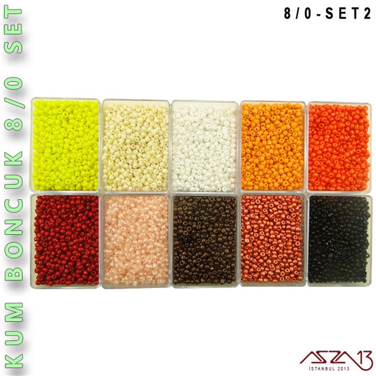 Kum Boncuk 8/0 (2,8 mm) SET 2