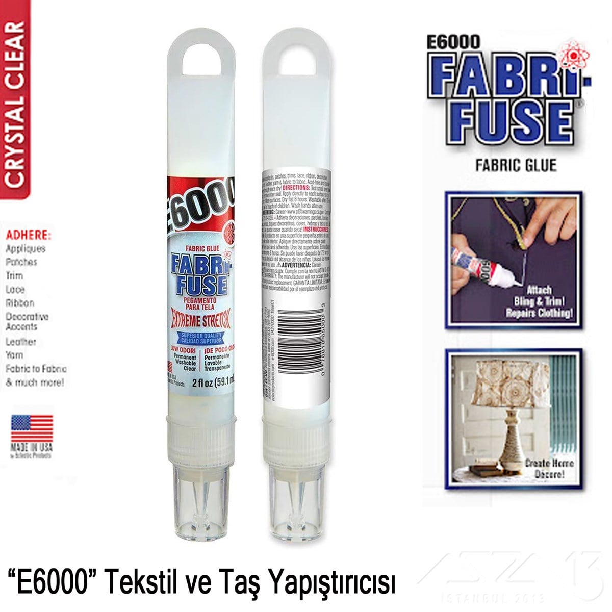 Yapıştırıcı - E6000 - Tekstil ve Taş İçin - 59,1 ml