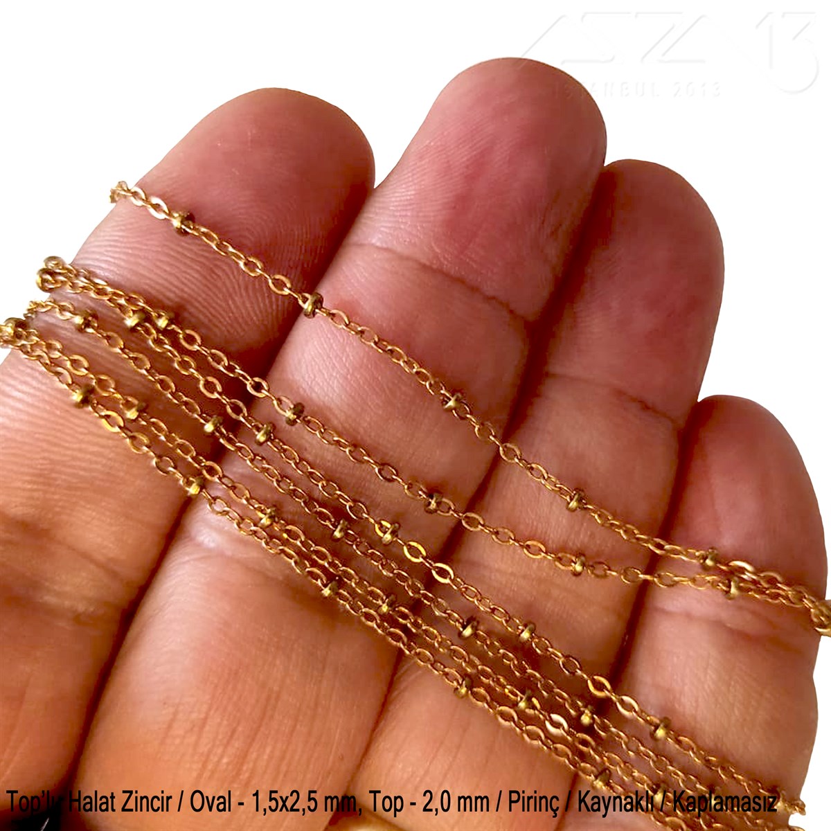 Zincir - Toplu Halat Tip - Oval 1,5 mm - Kaplamasız - Kaynaklı  / 1 Metre