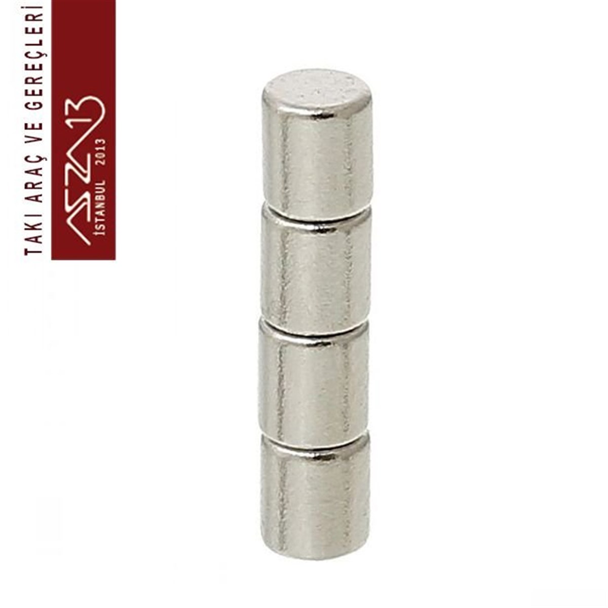 3x2,5 mm Süper Güçlü Silindirik Mıknatıs / Paket İçeriği 5 Adet
