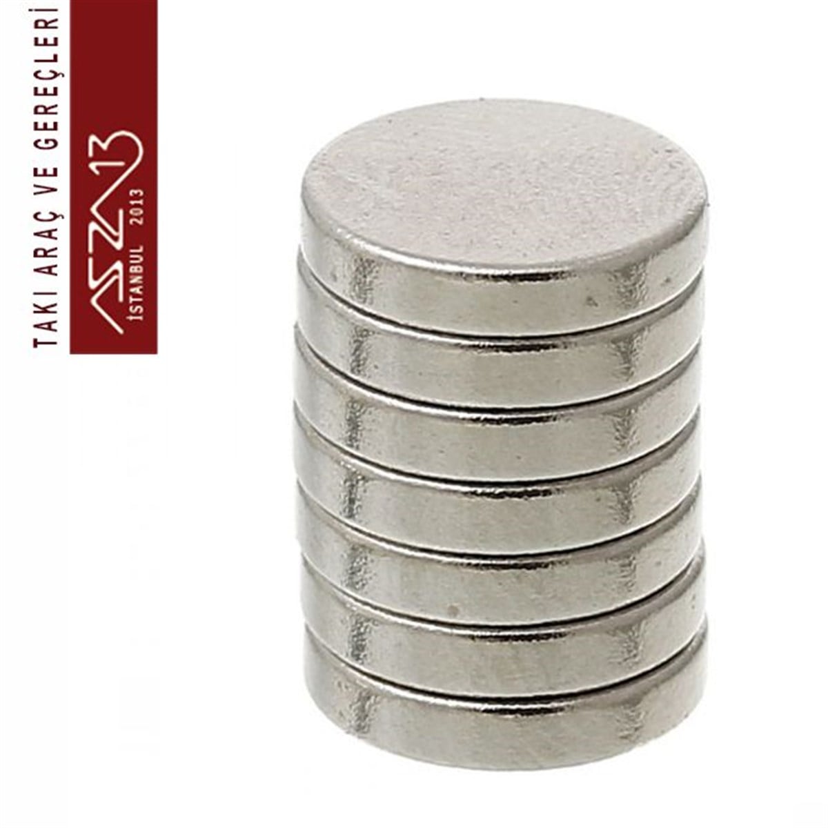 10x2 mm Süper Güçlü Yuvarlak Mıknatıs / Paket İçeriği 2 Adet