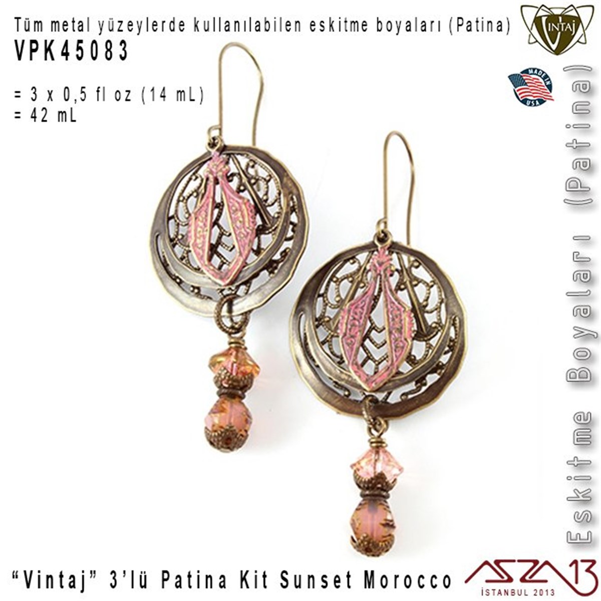 Vintaj VPK45083 Patina Boyası 3lü Set (Sunset Morocco)