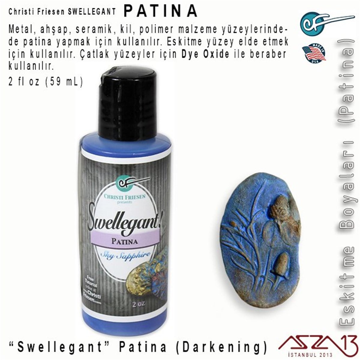 Swellegant Sky Sapphire Eskitme Boyası (Patina)