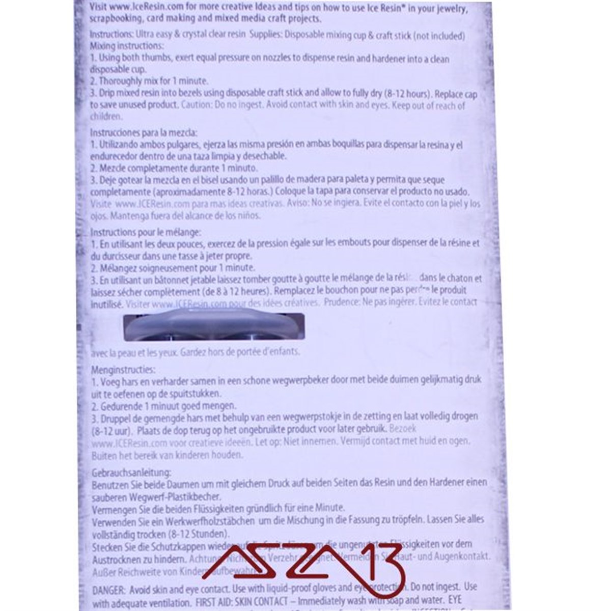 S. L. Kazmer Çift Bileşenli Reçine (Ice Resin), 25 ml