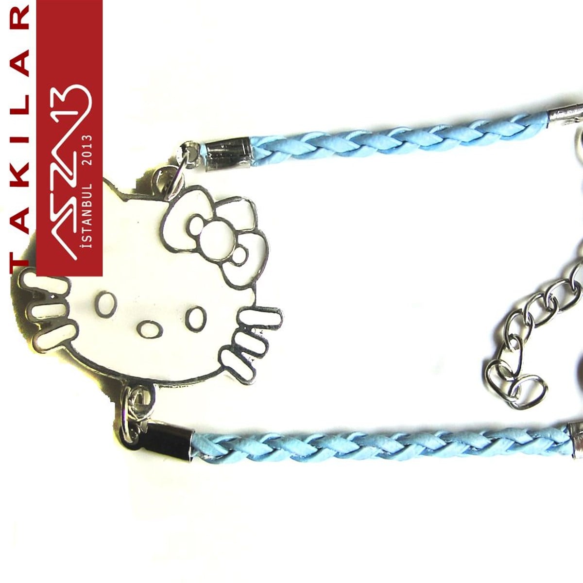 Hello Kitty Figürlü Beyaz Mineli Bileklik