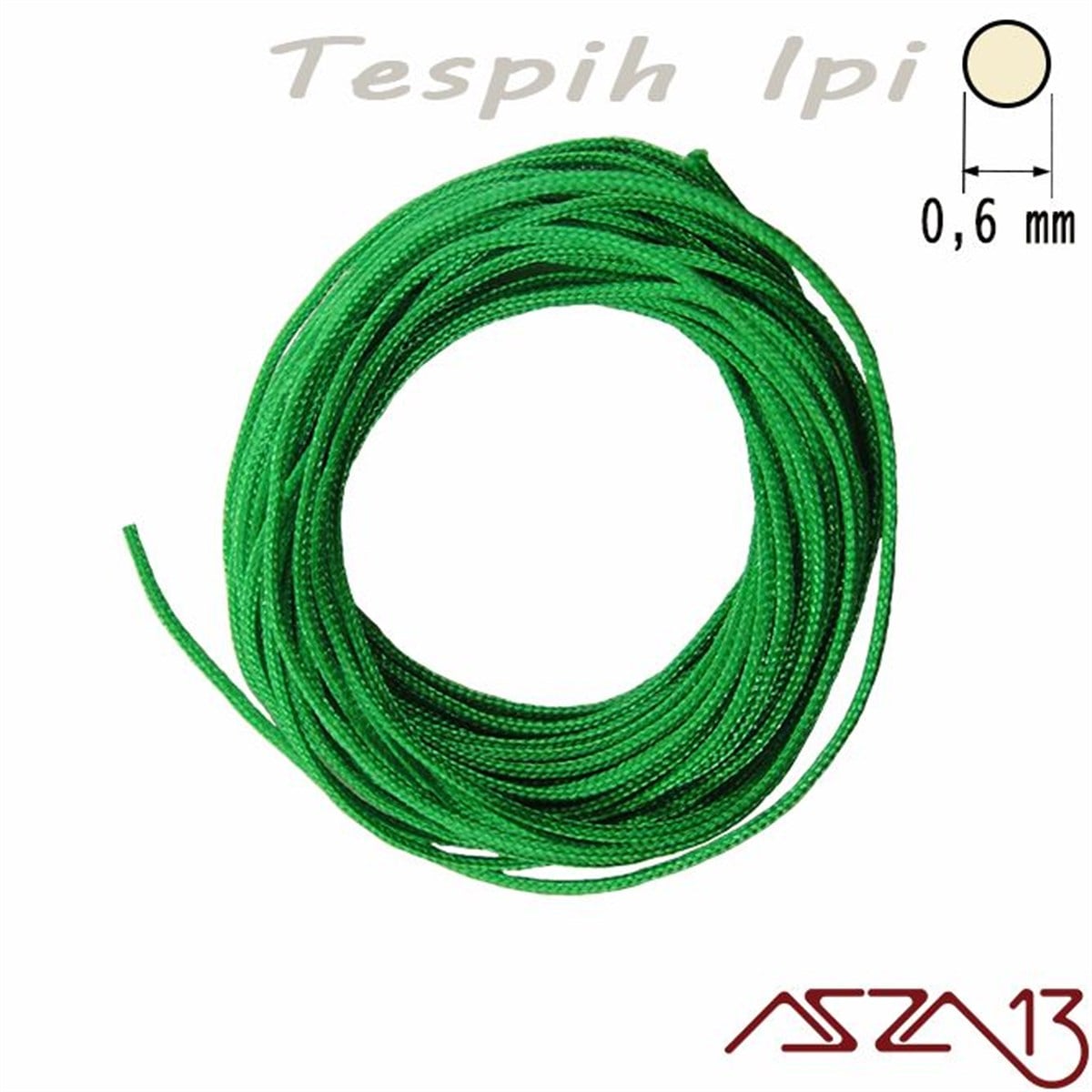 Yeşil 0,6 mm Tespih İpi / Paket İçeriği 3 m
