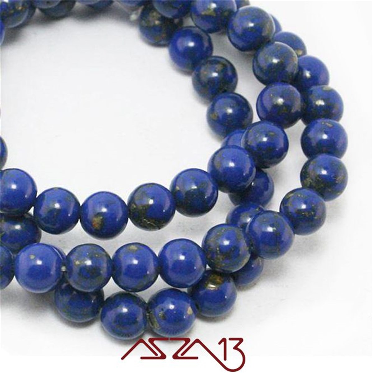 4 mm - Düz Yüzey - Yuvarlak - Lapis (Lapis Lazuli) / 17 Adet