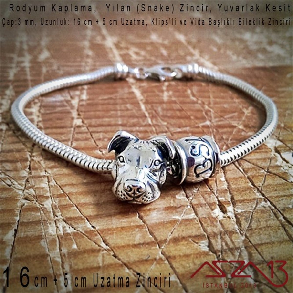 Rodyum Kaplama 16+5 cm - 3,0 mm Pirinç Yuvarlak Yılan Tip, Klipsli Bileklik Zinciri