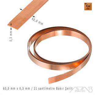 0,3 mm Bakır Şerit (60 mm x 210 mm)