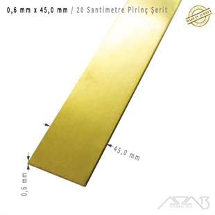 0,6 mm x 45,0 mm / 20 cm Pirinç Şerit