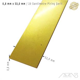 0,8 mm x 53,0 mm / 20 cm Pirinç Şerit