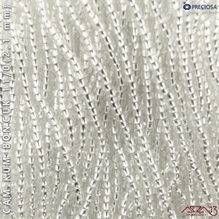 Metalik Beyaz Cam Kum Boncuk 11/0 (2,1 mm) 40 gr