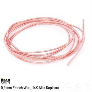 Rose Altın Kaplama, 0,7 mm İçi Boş Metal Tel / French Wire / Paket İçeriği 35 cm