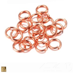 Halka - Açık - Gerçek Rose Altın Kaplama - 3,5 mm İç Çap- 50 Adet