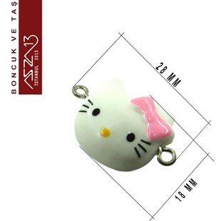 18x28mm Hello Kitty,  Boncuk / Paket İçeriği 1 Adet