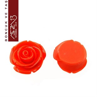 Kırmızı Gül, 23 mm, Delikli ve Yapıştırma Yüzeyli / Paket İçeriği 1 Adet