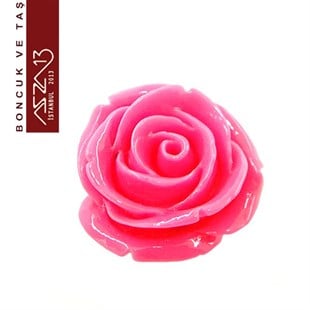Koyu Pembe Gül, 23 mm, Delikli ve Yapıştırma Yüzeyli / Paket İçeriği 1 Adet
