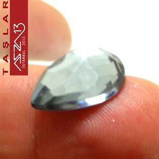 10 Adet 13x18 mm Gri Renk Damla Akrilik Taş (5 gr)