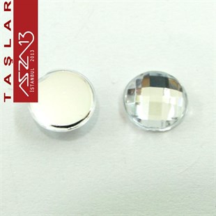 10 Adet 10 mm Kristal Renk Yuvarlak Akrilik Taş (1,8 gr)