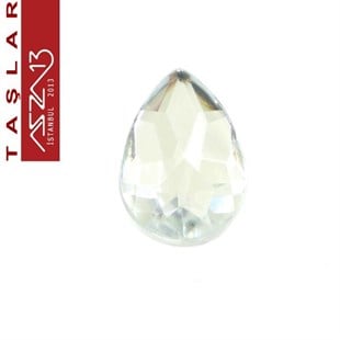 10 Adet 13x18 mm Kristal Renk Damla Akrilik Taş (5 gr)