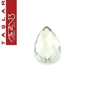 10 Adet 8x13 mm Kristal Renk Damla Akrilik Taş (7,6 gr)