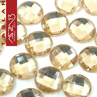 10 Adet 8 mm Açık Kahve Renk Yuvarlak Akrilik Taş (1,2 gr)