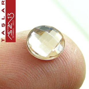 10 Adet 8 mm Açık Kahve Renk Yuvarlak Akrilik Taş (1,2 gr)