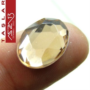 10 Adet 13x18 mm Açık Kahve Renk Oval Akrilik Taş (6,6 gr)