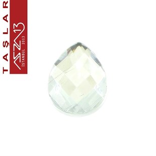 20 Adet 10x14 mm Kristal Renk Damla Akrilik Taş (6,6 gr)