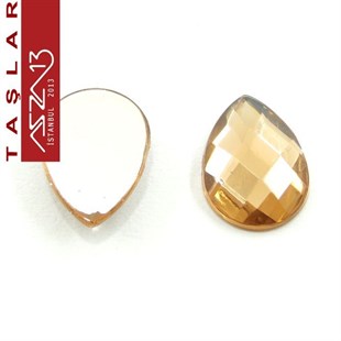 20 Adet 10x14 mm Açık Kahve Renk Damla Akrilik Taş (6,6 gr)