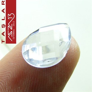 20 Adet 10x14 mm Kristal Renk Damla Akrilik Taş (6,6 gr)