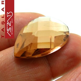 5 Adet 20x30 mm Açık Kahve Renk Damla Akrilik Taş (9,6 gr)