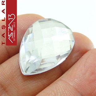 5 Adet 20x30 mm Kristal Renk Damla Akrilik Taş (9,6 gr)