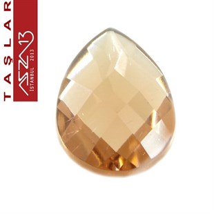5 Adet 20x30 mm Açık Kahve Renk Damla Akrilik Taş (9,6 gr)