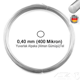 Alpaka Yuvarlak Tel / 0.4 mm / 5 Metre