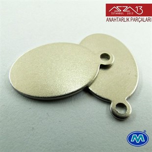 Saten Krom Kaplamalı Oval Tek Kulplu Ara Parça 23x14 mm / Paket İçeriği 2 Adet
