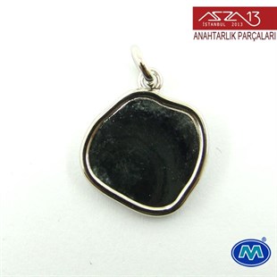 Krom Kaplamalı Amorf Oval Ara PArça 24x21 mm / Paket İçeriği 2 Adet