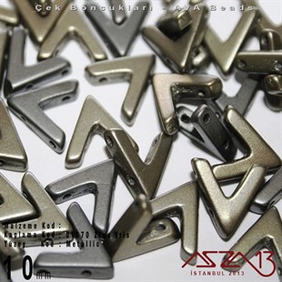 (Ava Beads) 10 mm Zinc Iris Boncuk / 4 Adet