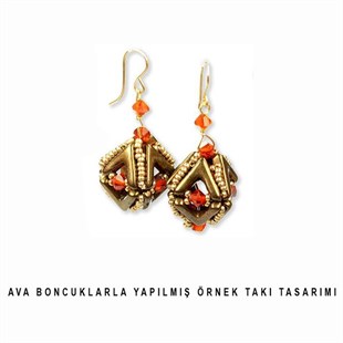 (Ava Beads) 10 mm Aztec Gold Boncuk / 4 Adet