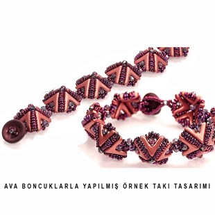 (Ava Beads) 10 mm Copper Boncuk / 4 Adet