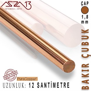 1,8 mm Çapında, 12 cm Uzunluğunda Bakır Çubuk / Paket İçeriği 5 Adet