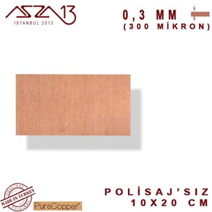 0,3 mm Bakır Levha (100 mm x 200 mm)