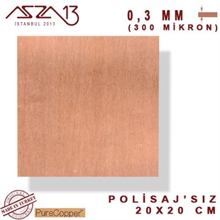 0,3 mm Bakır Levha (200 mm x 200 mm)
