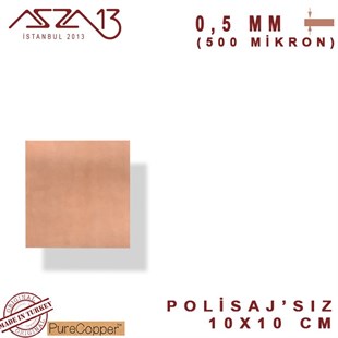 0,5 mm Bakır Levha (100 mm x 100 mm)