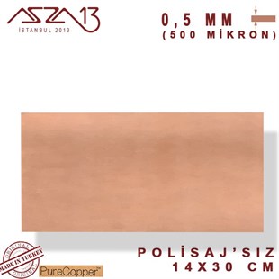 0,5mm Bakır Levha (140mm x 300mm)