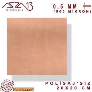 0,5mm Bakır Levha (200mm x 200mm)