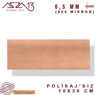 0,5mm Bakır Levha (100mm x 300mm)