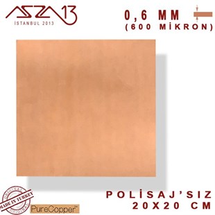 0,6mm Bakır Levha (200mm x 200mm)