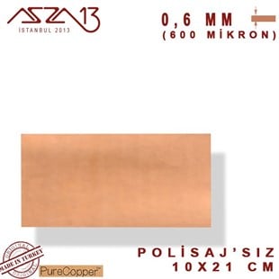 0,6mm Bakır Levha (100mm x 210mm)